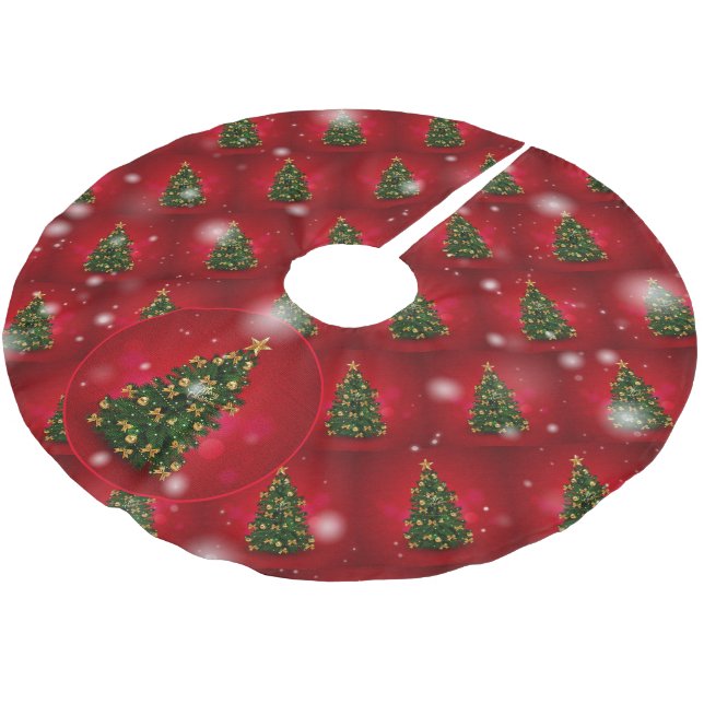Elegantes Weihnachtsbaumgeschenk Polyester Weihnachtsbaumdecke (Schrägansicht)