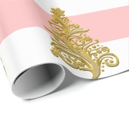 Elegantes Weihnachtsbaummuster Geschenkpapier