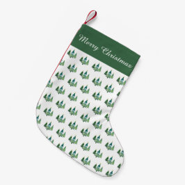 Elegantes Weihnachtsbaummuster Kleiner Weihnachtsstrumpf