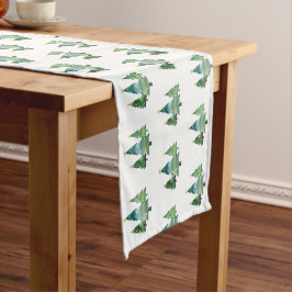 Elegantes Weihnachtsbaummuster Kurzer Tischläufer