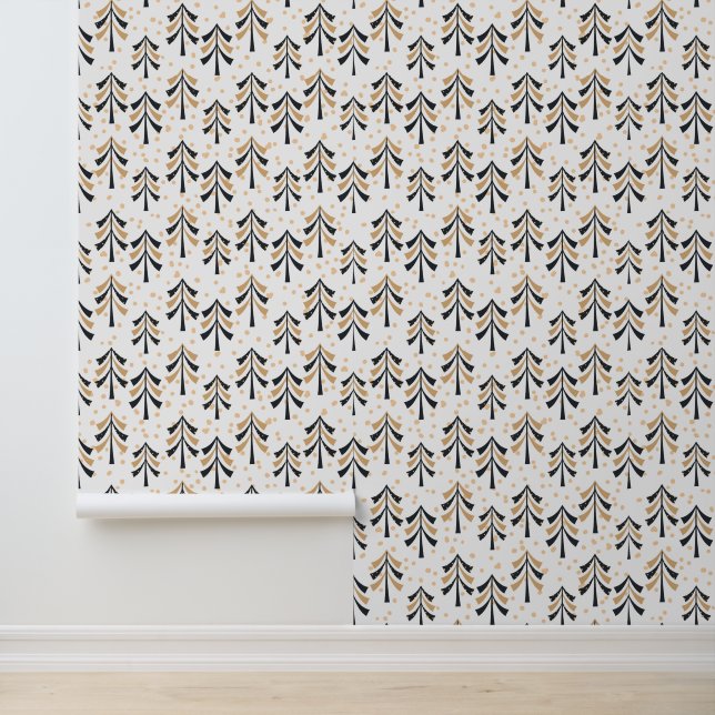 Elegantes Weihnachtsbaummuster Tapete (Anwendung)