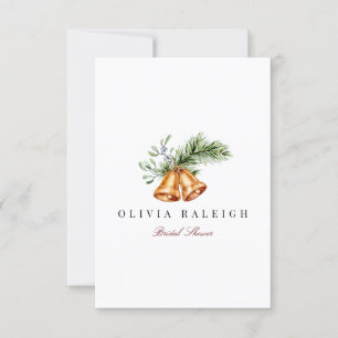 Elegantes Weihnachtsdekor Bridal Dusche Einladung