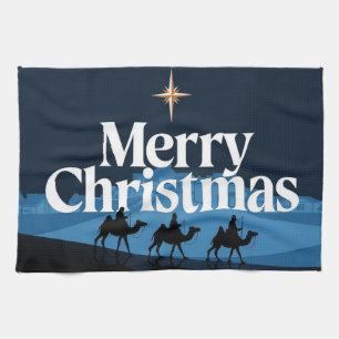 Elegantes Weihnachtsdesign - Der Stern von Bethleh Geschirrtuch