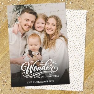 Elegantes Weihnachtsfamilienfoto Feiertagskarte