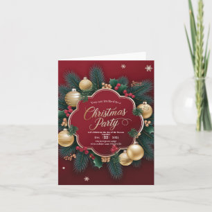 Elegantes Weihnachtsfest mit festlichen Ornamenten Einladung