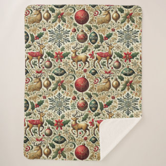 Elegantes Weihnachtsfest Sherpa Blanket Sherpadecke