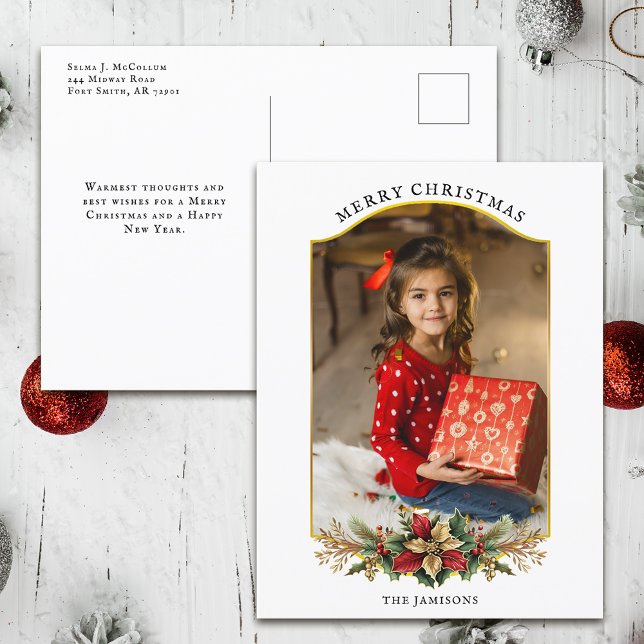 Elegantes Weihnachtsgebäck-Foto Feiertagspostkarte (Von Creator hochgeladen)