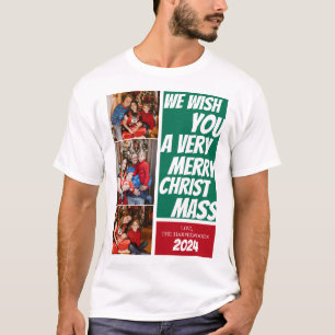 Elegantes Weihnachtsgeschenk Familie personalisier T-Shirt