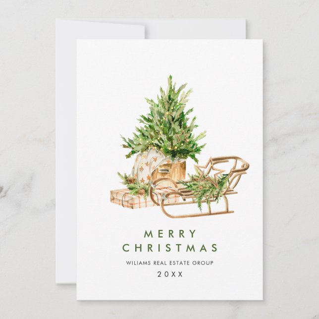 Elegantes Weihnachtsgeschenk Feiertagskarte (Vorderseite)