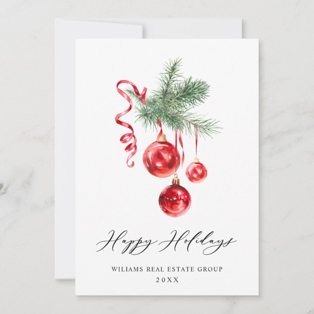 Elegantes Weihnachtsgeschenk Feiertagskarte (Vorderseite)