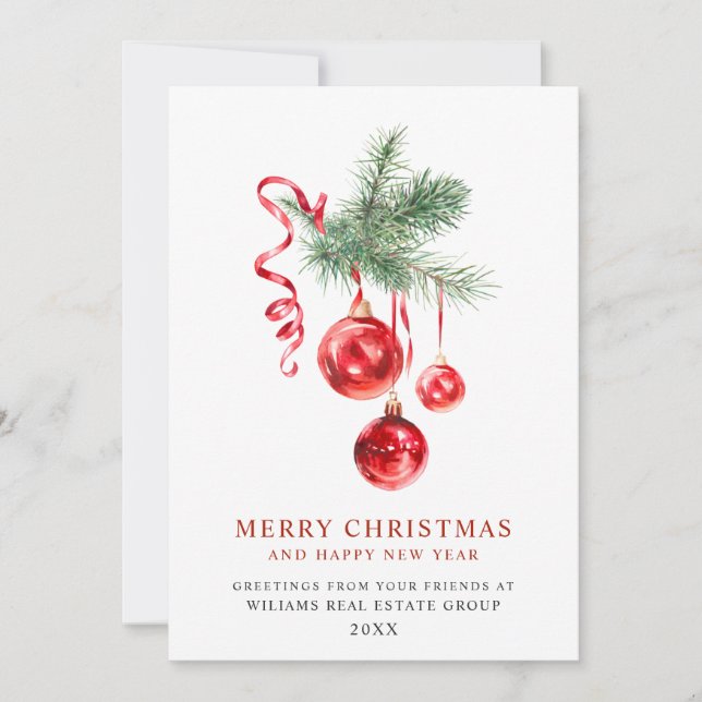 Elegantes Weihnachtsgeschenk Feiertagskarte (Vorderseite)