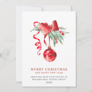 Elegantes Weihnachtsgeschenk Feiertagskarte