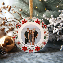 Elegantes Weihnachtsgeschenk Foto Keramik Ornament