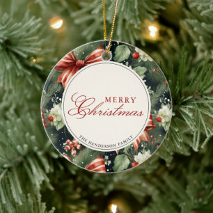 Elegantes Weihnachtsgeschenk Personalisiert Keramik Ornament