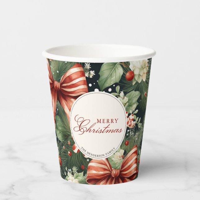 Elegantes Weihnachtsgeschenk Personalisiert Pappbecher (Vorderseite)