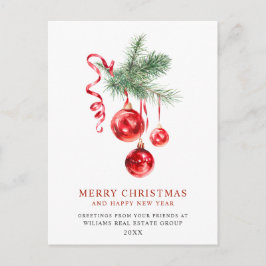 Elegantes Weihnachtsgeschenk Postkarte