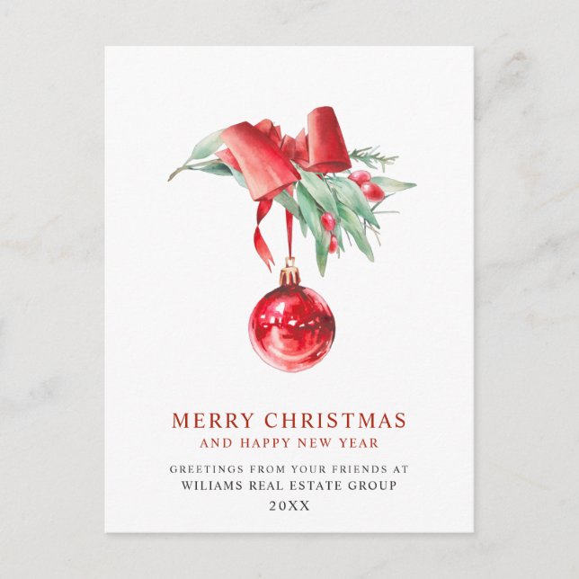 Elegantes Weihnachtsgeschenk Postkarte (Vorderseite)