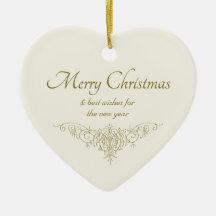 Elegantes Weihnachtsherz Vintage Kalligraphie CC11