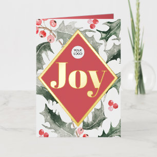 Elegantes Weihnachtskarten-Logo für Wasserfarben