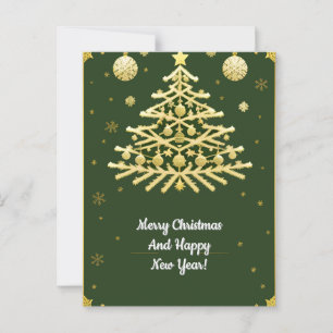 Elegantes Weihnachtskartendesign  Postkarte