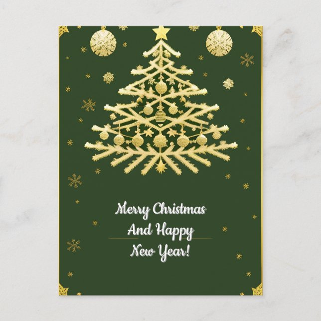 Elegantes Weihnachtskartendesign Postkarte (Vorderseite)