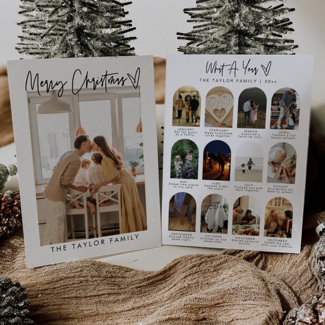 Elegantes Weihnachtskartenjahr im Überblick Einladung (Von Creator hochgeladen)