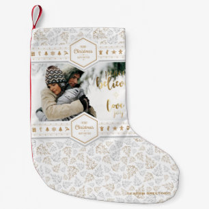 Elegantes WeihnachtsLiebe-Foto Kleiner Weihnachtsstrumpf