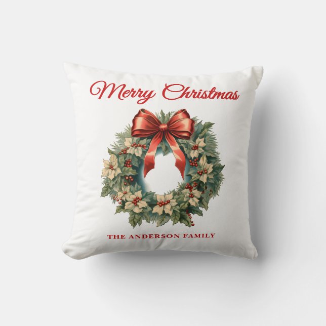 Elegantes Weihnachtslied Kissen (Vorderseite)