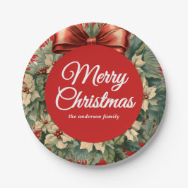 Elegantes Weihnachtslied Pappteller