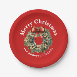 Elegantes Weihnachtslied Pappteller