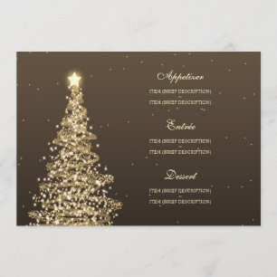 Elegantes Weihnachtsmenü Gold Menükarte