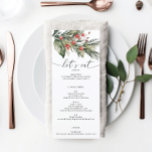 Elegantes Weihnachtsmenü Menükarte<br><div class="desc">Dieses schöne Menü ist perfekt für Ihre nächste Veranstaltung! Editieren Sie einfach die Menüelemente und zeigen Sie dieses schöne Design auf jeder Platte! Sehen Sie sich die gesamte Kollektion an,  um mehr passende Artikel zu finden!</div>