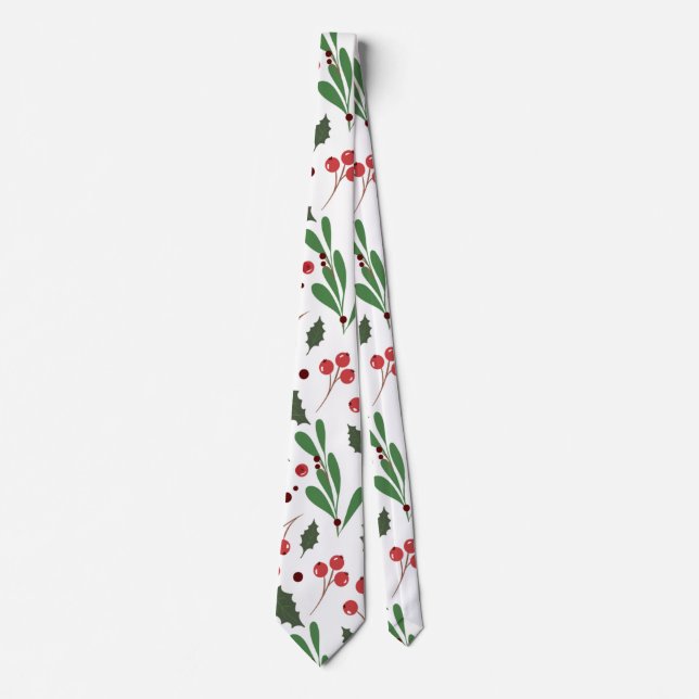 Elegantes Weihnachtsmuster | Necktie Krawatte (Vorderseite)