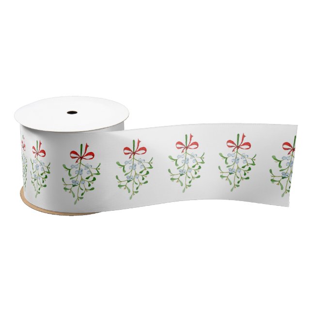Elegantes Weihnachtsmuster Satinband (Spule)