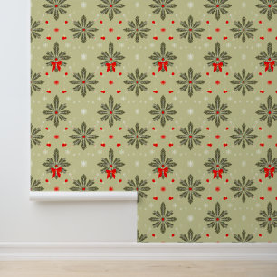 Elegantes Weihnachtsmuster Tapete