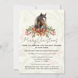 Elegantes Weihnachtspferd Feiertagskarte