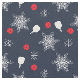 Elegantes Weihnachtspickleball-Muster, Stoff