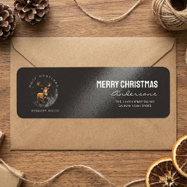 Elegantes Weihnachtsrentier schwarze Rücksendeadre