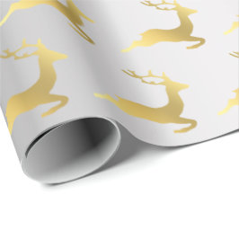 Elegantes Weihnachtsrentiermuster Geschenkpapier