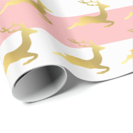 Elegantes Weihnachtsrentiermuster Geschenkpapier