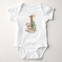 Elegantes Weihnachtswasser Botanisch Baby Strampler