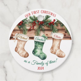 Elegantes Weihnachtswasser Botanisch Geschenkanhänger