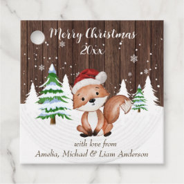 Elegantes Weihnachtswasser Botanisch Geschenkanhänger