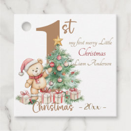 Elegantes Weihnachtswasser Botanisch Geschenkanhänger