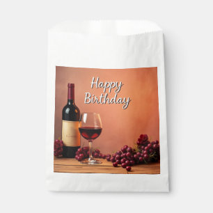 Elegantes Weinberg Alles Gute zum Geburtstag Wein  Geschenktütchen