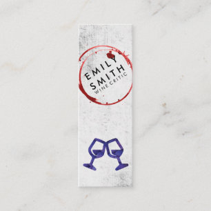 Elegantes Weinglas Rustikal Toast Weinstein Mini Visitenkarte