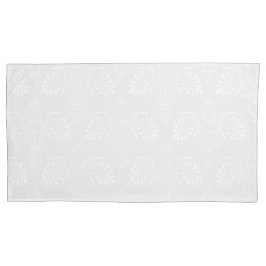 Elegantes Weiß im dunkelgrauen Damaskusmuster Kissenbezug