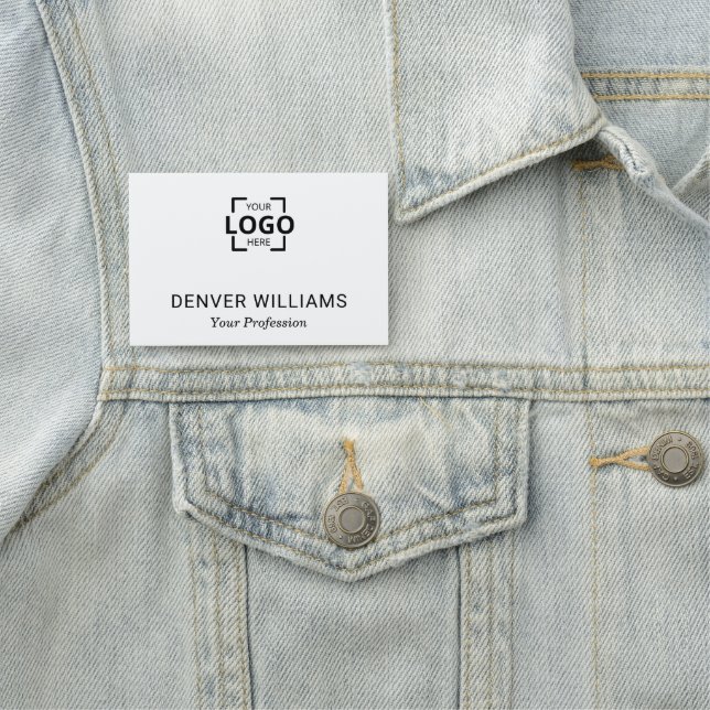 Elegantes Weiß-Logo für Classy Divider Namensschild (Beispiel)