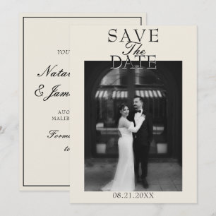 Elegantes Weißes Altes Schwarzes Geld Elegantes Ho Save The Date