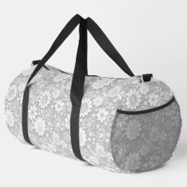 Elegantes weißes Blumenmuster Duffle Bag